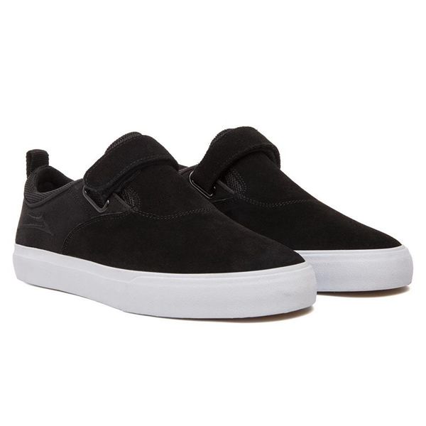 LaKai Riley 2 Velcro Strap Black/Grey Skate Shoes Mens | Australia TY0-9814